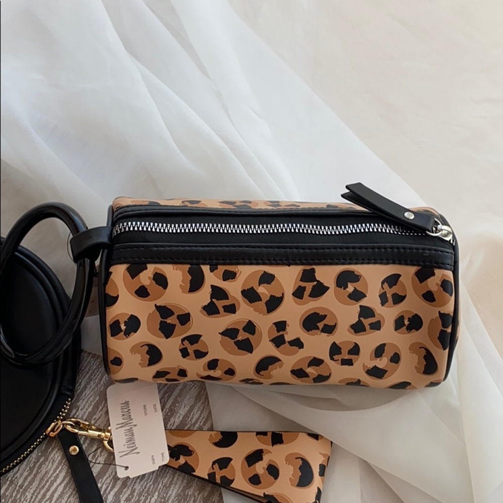 Animal print bags black